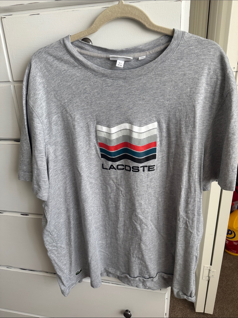 Lacoste men’s size 7 (xxl) grey tshirt